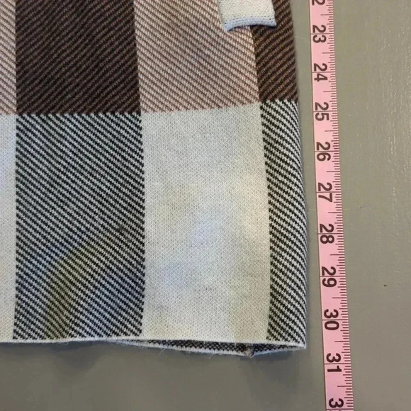 Joie Hooded Open Cardigan Sweater Plaid size Small - Picture 10 of 10